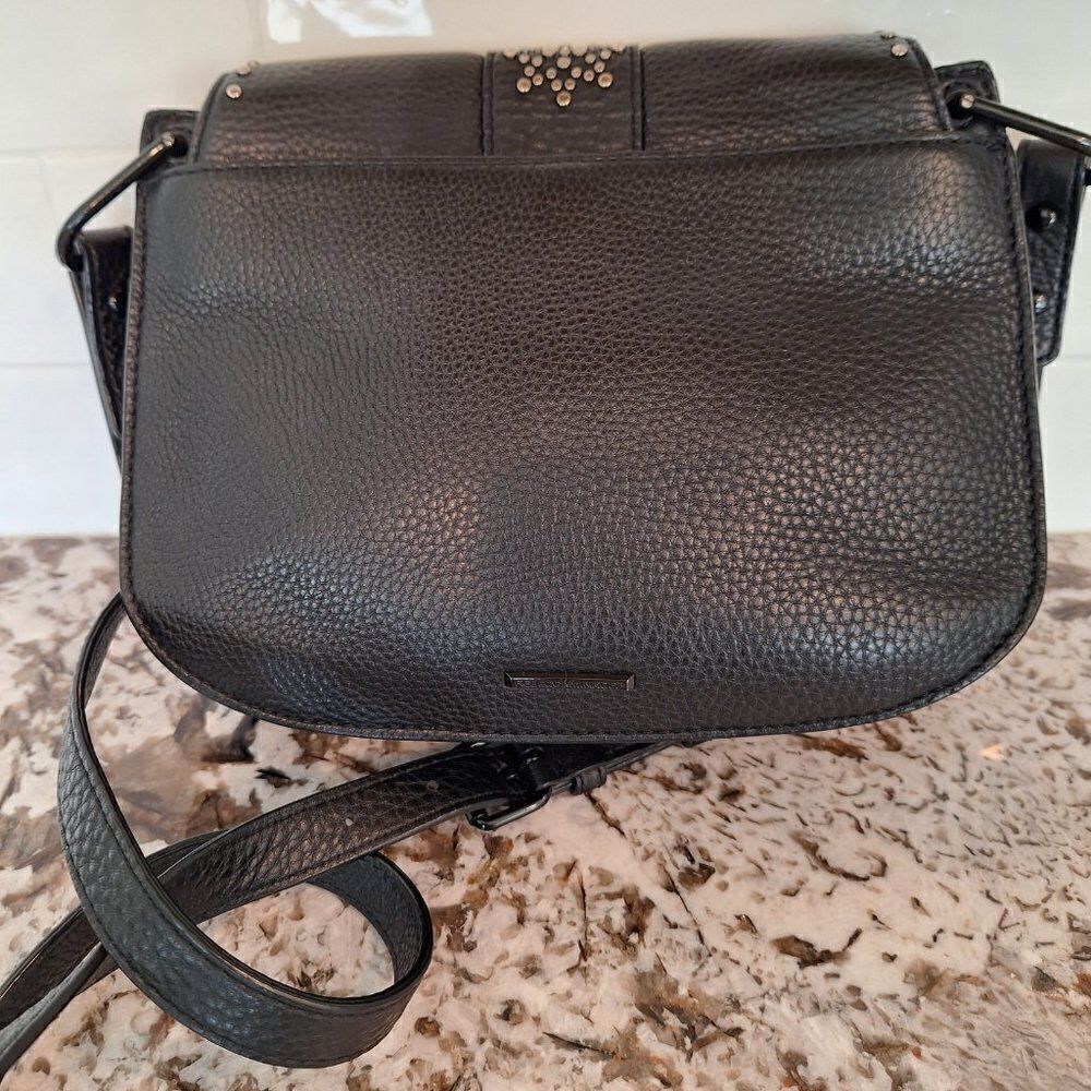 ‎Rebecca Minkoff Saddle Black Leather Crossbody - Picture 4 of 14